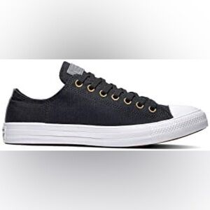 Converse All Star Chuck Taylor Black and White with Gold Accents